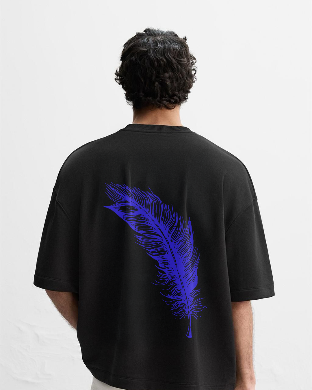 Indigo Feather Oversized Tee